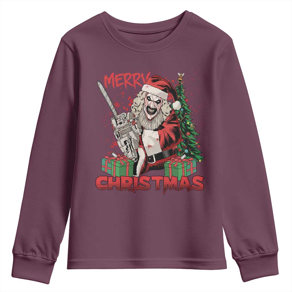 Terrifier Santa Christmas Horror Movie Youth Sweatshirt - Wonder Print Shop