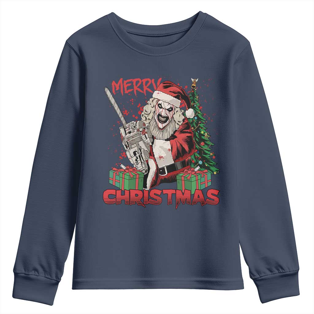 Terrifier Santa Christmas Horror Movie Youth Sweatshirt - Wonder Print Shop