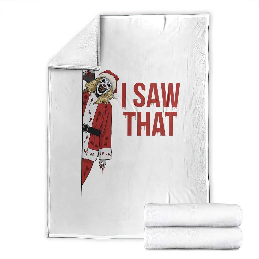 Terrifier Santa Christmas Movie Throw Blanket I Saw That Meme - Wonder Print Shop