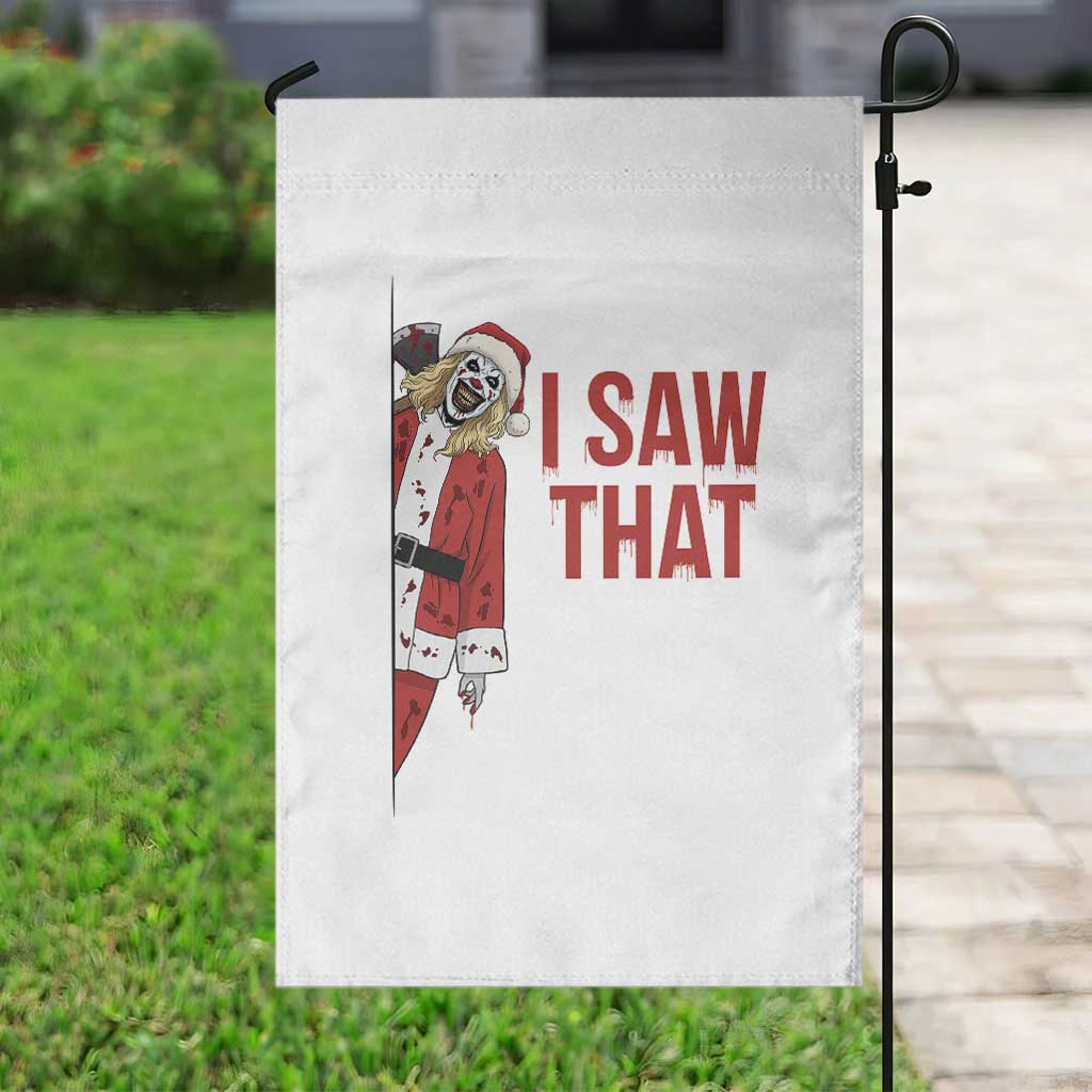 Terrifier Santa Christmas Movie Garden Flag I Saw That Meme - Wonder Print Shop