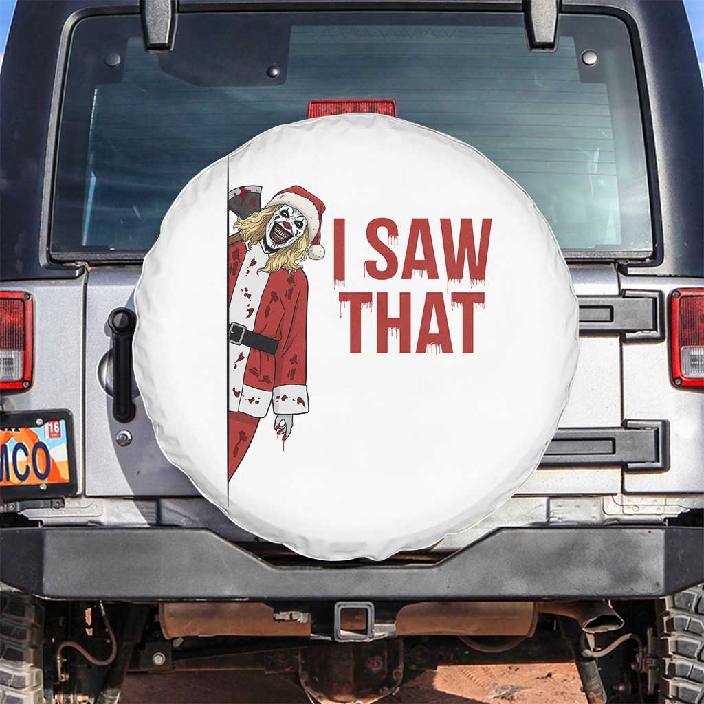 Terrifier Santa Christmas Movie Spare Tire Cover I Saw That Meme - Wonder Print Shop