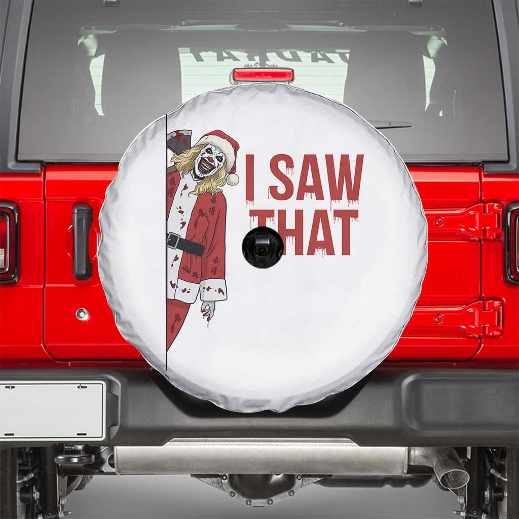 Terrifier Santa Christmas Movie Spare Tire Cover I Saw That Meme - Wonder Print Shop