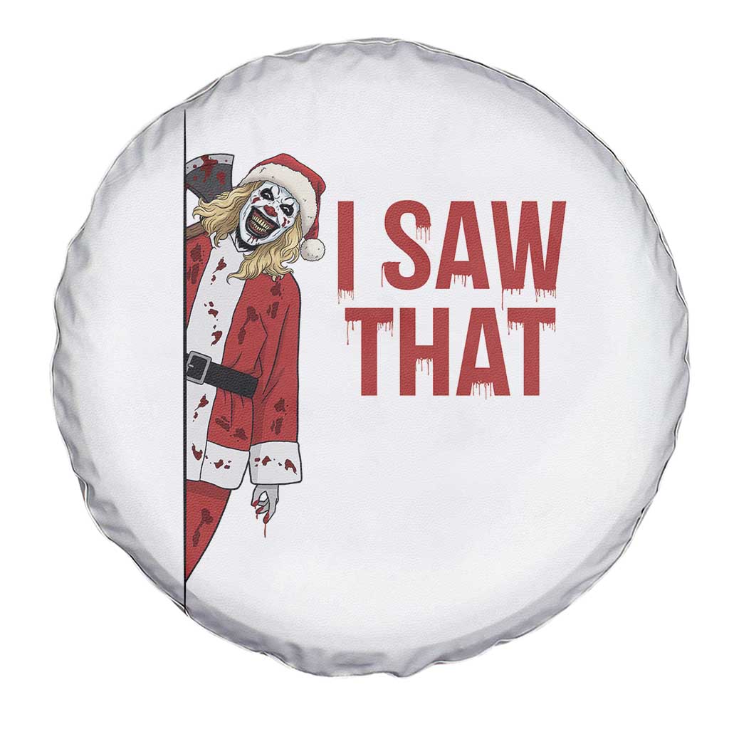 Terrifier Santa Christmas Movie Spare Tire Cover I Saw That Meme - Wonder Print Shop