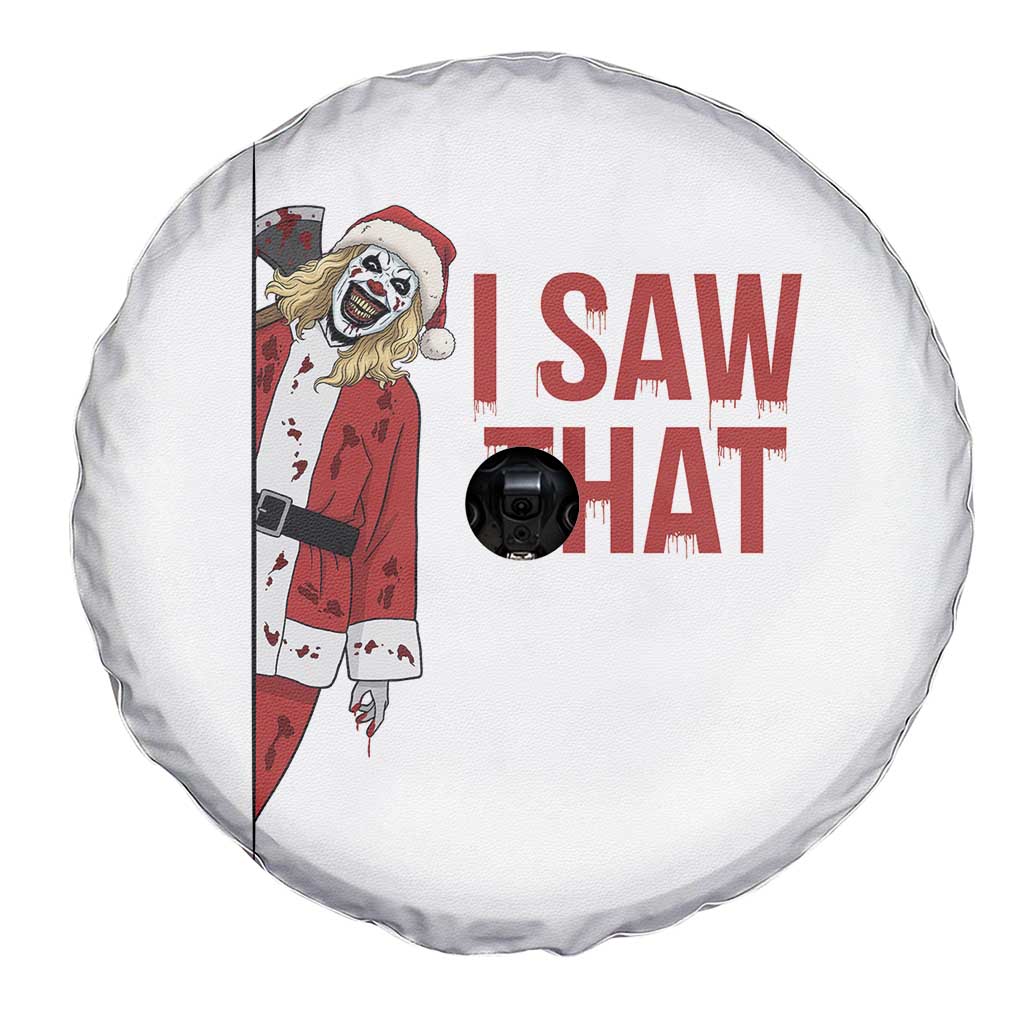 Terrifier Santa Christmas Movie Spare Tire Cover I Saw That Meme - Wonder Print Shop