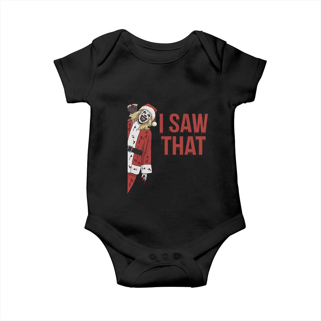 Terrifier Santa Christmas Movie Baby Onesie I Saw That Meme - Wonder Print Shop