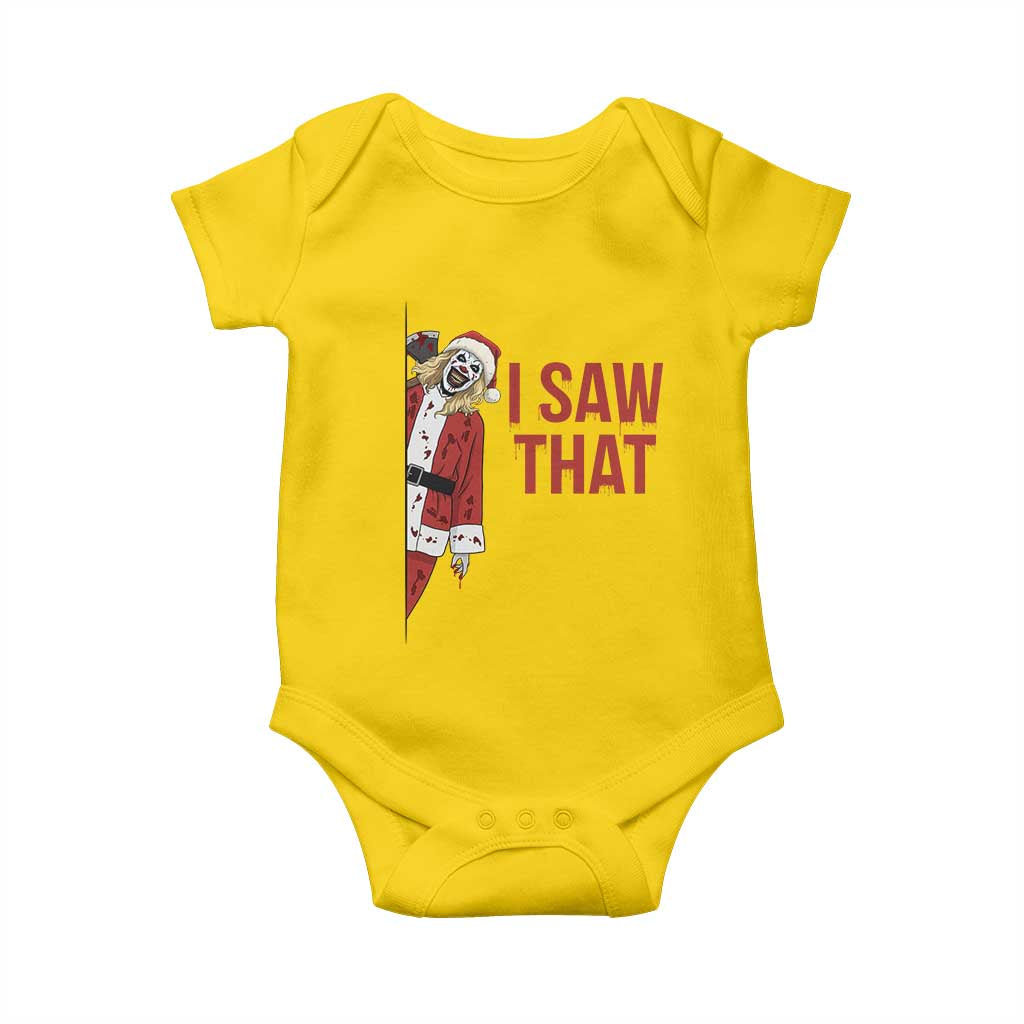 Terrifier Santa Christmas Movie Baby Onesie I Saw That Meme - Wonder Print Shop