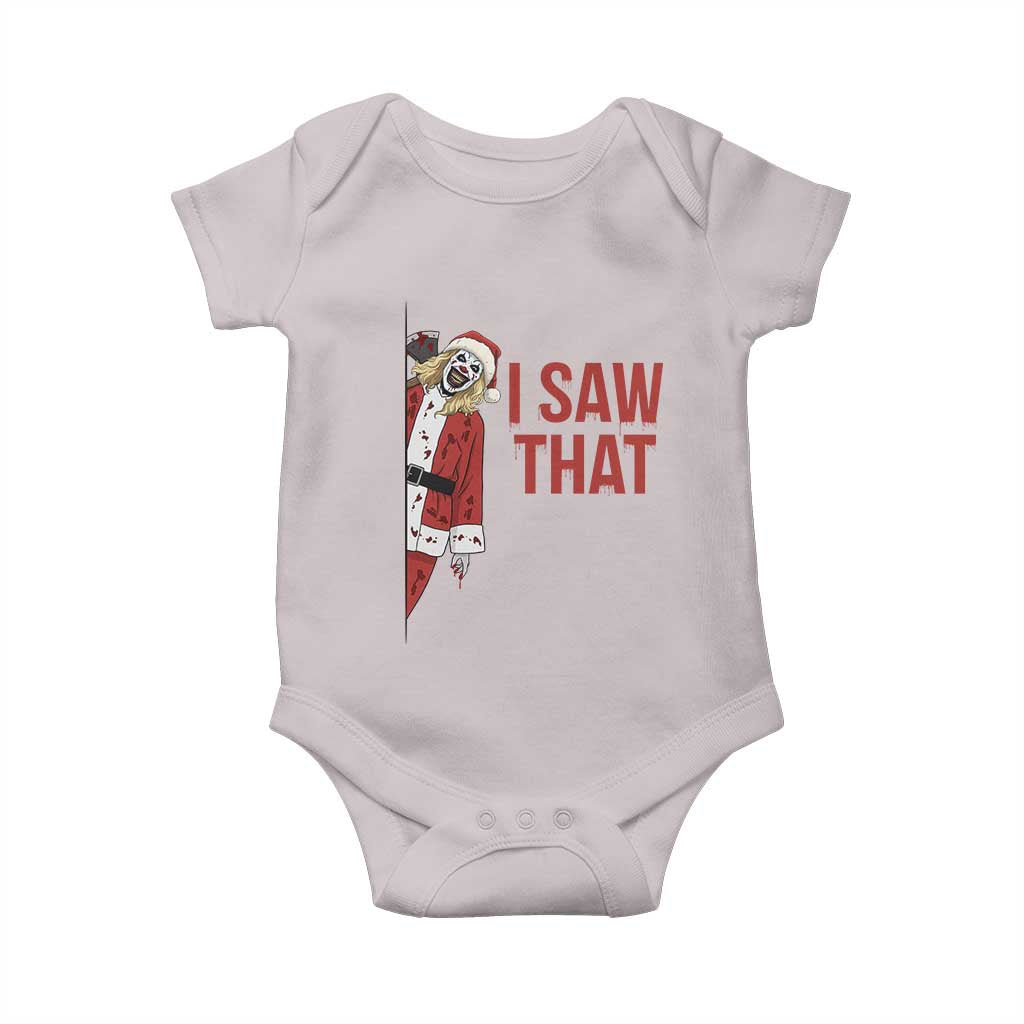 Terrifier Santa Christmas Movie Baby Onesie I Saw That Meme - Wonder Print Shop