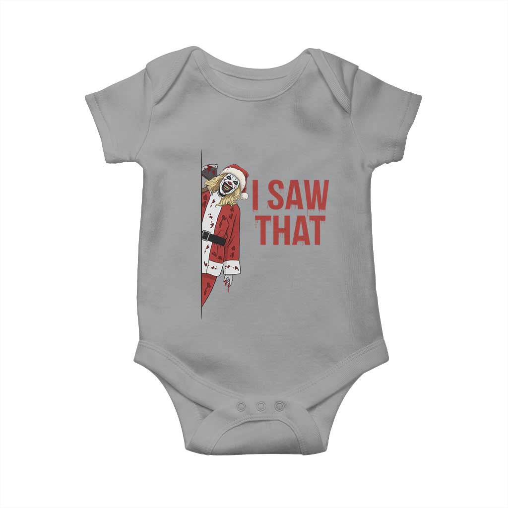 Terrifier Santa Christmas Movie Baby Onesie I Saw That Meme - Wonder Print Shop