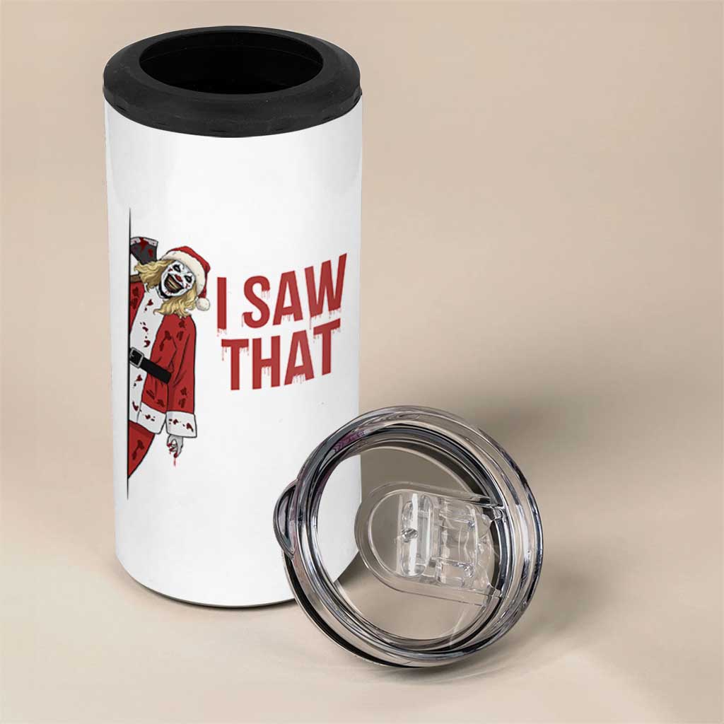 Terrifier Santa Christmas Movie 4 in 1 Can Cooler Tumbler I Saw That Meme - Wonder Print Shop