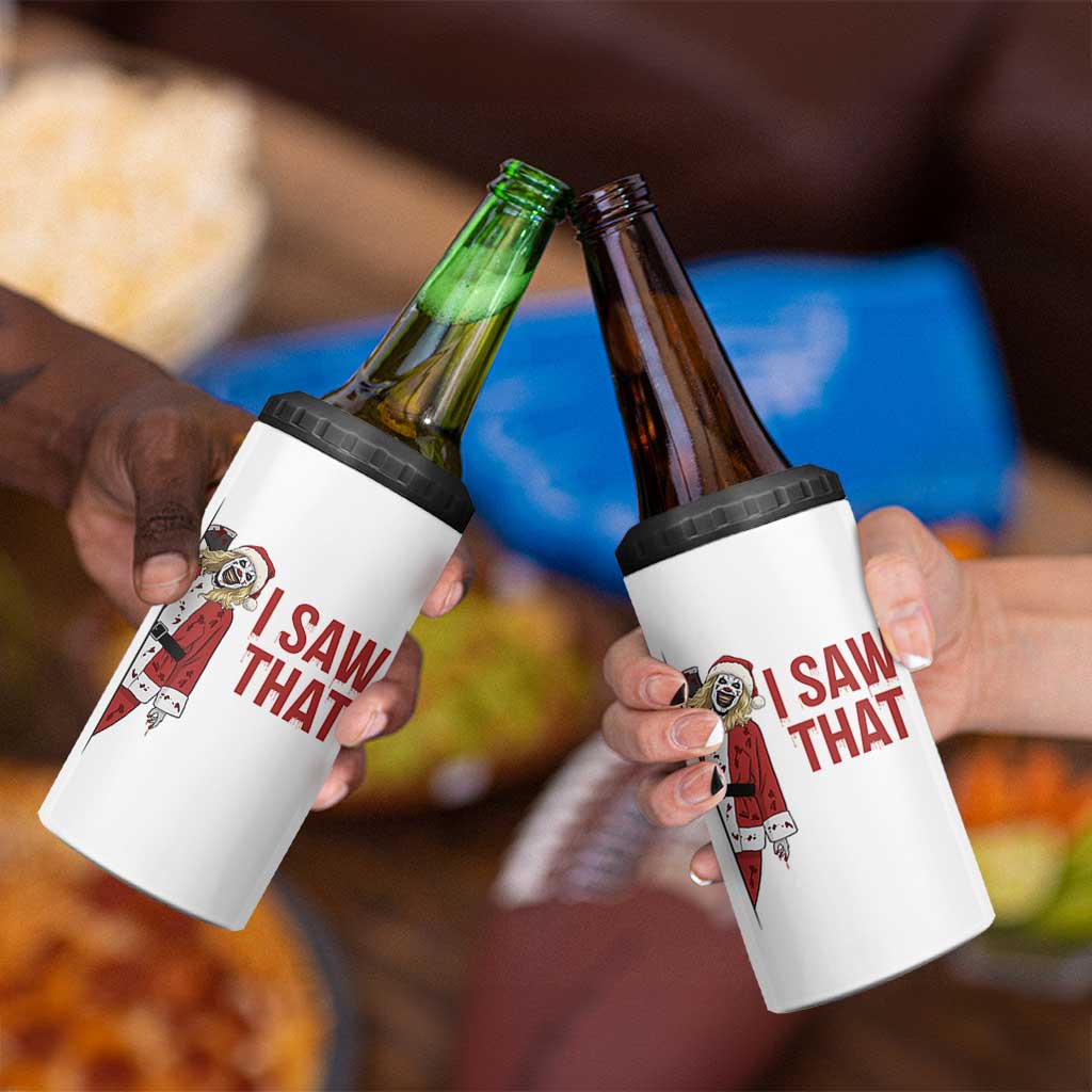 Terrifier Santa Christmas Movie 4 in 1 Can Cooler Tumbler I Saw That Meme - Wonder Print Shop