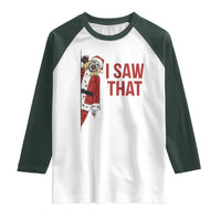 Terrifier Santa Christmas Movie Raglan Shirt I Saw That Meme - Wonder Print Shop