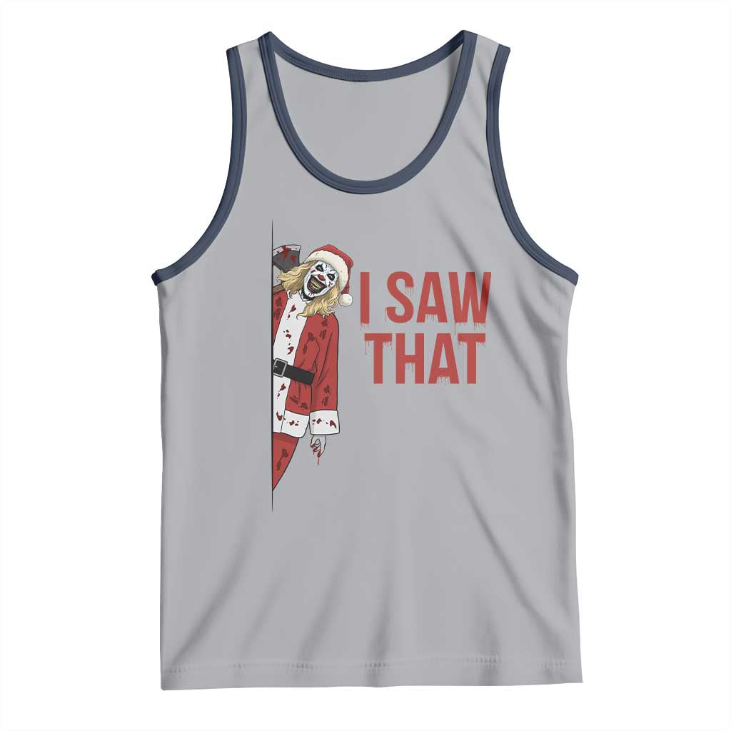 Terrifier Santa Christmas Movie Tank Top I Saw That Meme - Wonder Print Shop