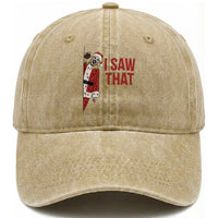 Terrifier Santa Christmas Movie Washed Cotton Baseball Cap I Saw That Meme
