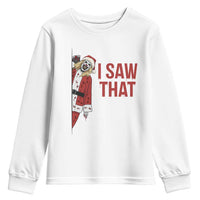 Terrifier Santa Christmas Movie Youth Sweatshirt I Saw That Meme - Wonder Print Shop