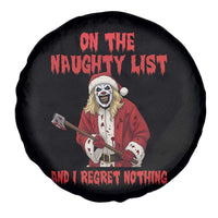 Terrifier Santa Christmas Movie Spare Tire Cover On The Naughty List And I Regret Nothing - Wonder Print Shop