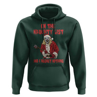 Terrifier Santa Christmas Movie Hoodie On The Naughty List And I Regret Nothing - Wonder Print Shop