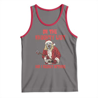 Terrifier Santa Christmas Movie Tank Top On The Naughty List And I Regret Nothing - Wonder Print Shop