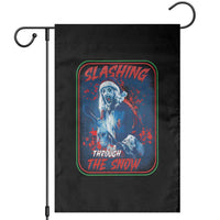 Terrifier Santa Christmas Garden Flag Slashing Through The Snow - Wonder Print Shop