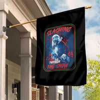 Terrifier Santa Christmas Garden Flag Slashing Through The Snow - Wonder Print Shop