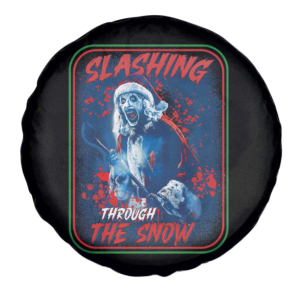 Terrifier Santa Christmas Spare Tire Cover Slashing Through The Snow - Wonder Print Shop