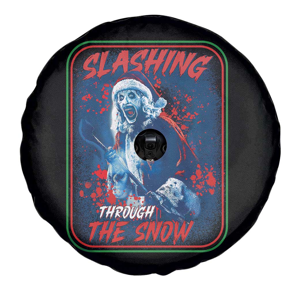 Terrifier Santa Christmas Spare Tire Cover Slashing Through The Snow - Wonder Print Shop