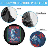 Terrifier Santa Christmas Spare Tire Cover Slashing Through The Snow - Wonder Print Shop