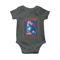 Terrifier Santa Christmas Baby Onesie Slashing Through The Snow - Wonder Print Shop