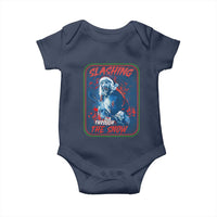Terrifier Santa Christmas Baby Onesie Slashing Through The Snow - Wonder Print Shop