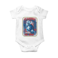 Terrifier Santa Christmas Baby Onesie Slashing Through The Snow - Wonder Print Shop