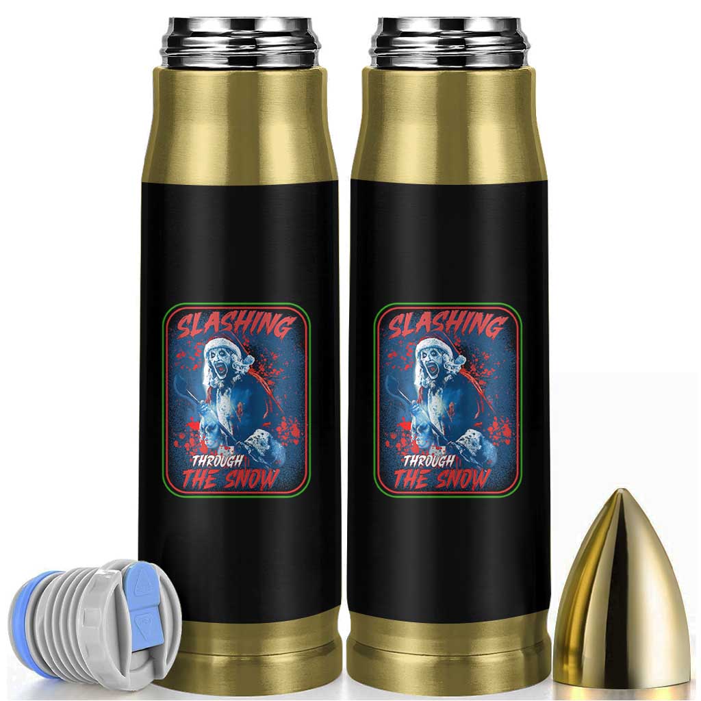 Terrifier Santa Christmas Bullet Tumbler Slashing Through The Snow - Wonder Print Shop