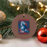 Terrifier Santa Christmas Ceramic Ornament Slashing Through The Snow - Wonder Print Shop