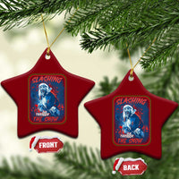 Terrifier Santa Christmas Ceramic Ornament Slashing Through The Snow - Wonder Print Shop