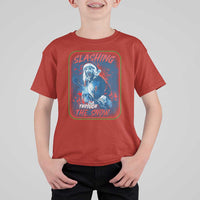 Terrifier Santa Christmas T Shirt For Kid Slashing Through The Snow - Wonder Print Shop
