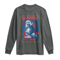 Terrifier Santa Christmas Long Sleeve Shirt Slashing Through The Snow - Wonder Print Shop