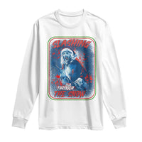 Terrifier Santa Christmas Long Sleeve Shirt Slashing Through The Snow - Wonder Print Shop
