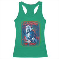 Terrifier Santa Christmas Racerback Tank Top Slashing Through The Snow - Wonder Print Shop