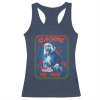 Terrifier Santa Christmas Racerback Tank Top Slashing Through The Snow - Wonder Print Shop