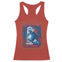 Terrifier Santa Christmas Racerback Tank Top Slashing Through The Snow - Wonder Print Shop
