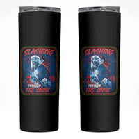 Terrifier Santa Christmas Skinny Tumbler Slashing Through The Snow - Wonder Print Shop