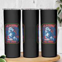 Terrifier Santa Christmas Skinny Tumbler Slashing Through The Snow - Wonder Print Shop