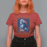 Terrifier Santa Christmas T Shirt For Women Slashing Through The Snow - Wonder Print Shop