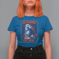 Terrifier Santa Christmas T Shirt For Women Slashing Through The Snow - Wonder Print Shop