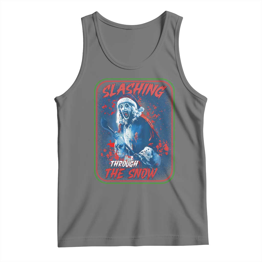Terrifier Santa Christmas Tank Top Slashing Through The Snow - Wonder Print Shop
