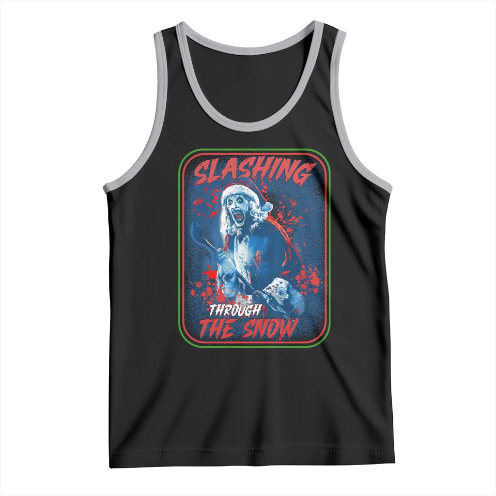 Terrifier Santa Christmas Tank Top Slashing Through The Snow - Wonder Print Shop