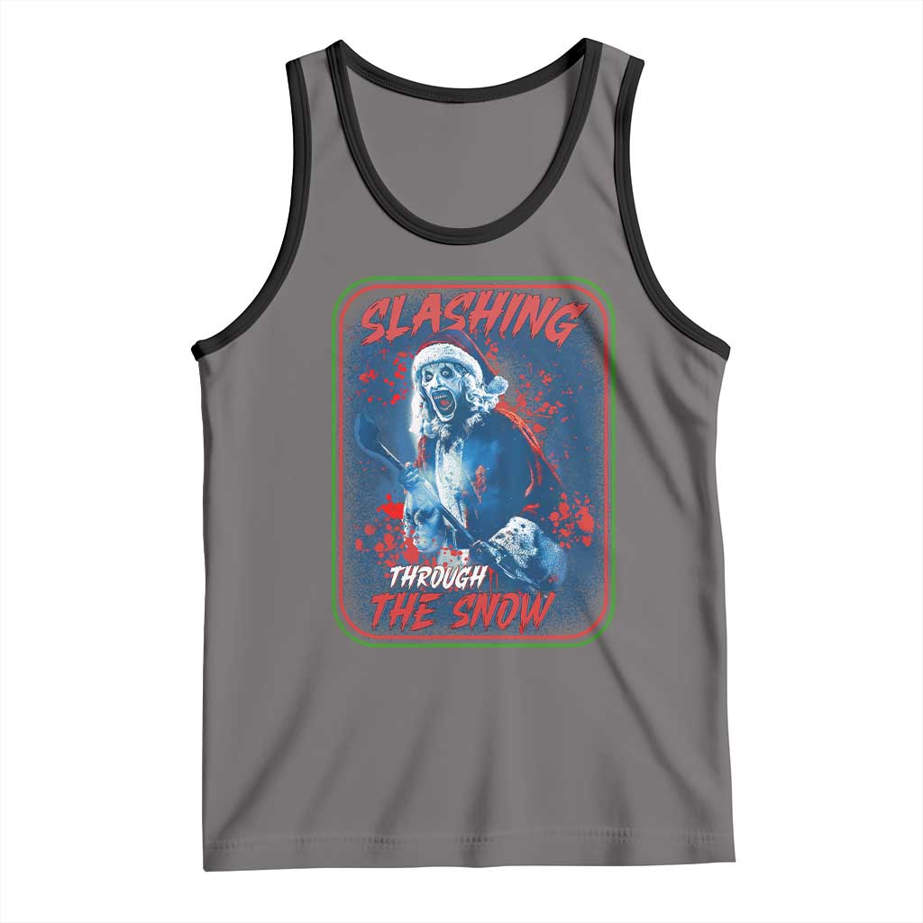 Terrifier Santa Christmas Tank Top Slashing Through The Snow - Wonder Print Shop