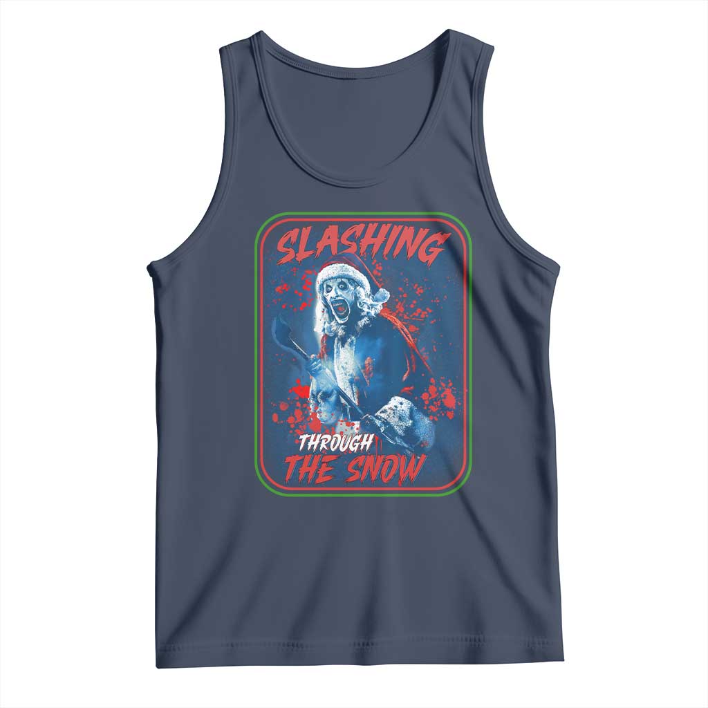 Terrifier Santa Christmas Tank Top Slashing Through The Snow - Wonder Print Shop
