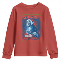 Terrifier Santa Christmas Youth Sweatshirt Slashing Through The Snow - Wonder Print Shop