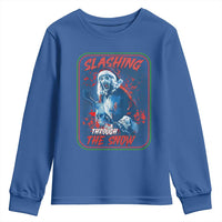 Terrifier Santa Christmas Youth Sweatshirt Slashing Through The Snow - Wonder Print Shop