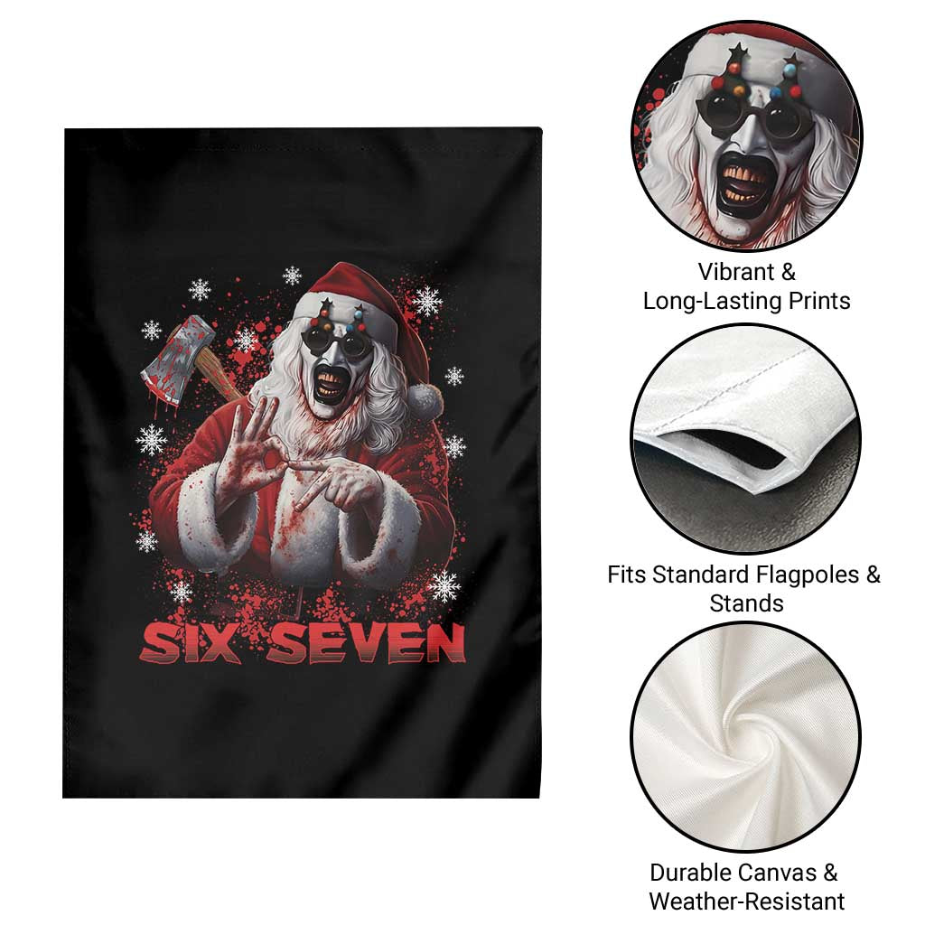 67 Terrifier Santa Horror Christmas Garden Flag Funny Six Seven Meme Holiday Movie - Wonder Print Shop