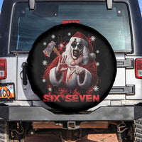 67 Terrifier Santa Horror Christmas Spare Tire Cover Funny Six Seven Meme Holiday Movie - Wonder Print Shop